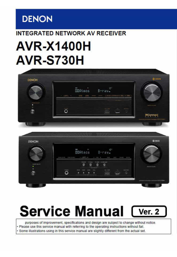 AVR-X1400H, AVR-S730H Ver.2